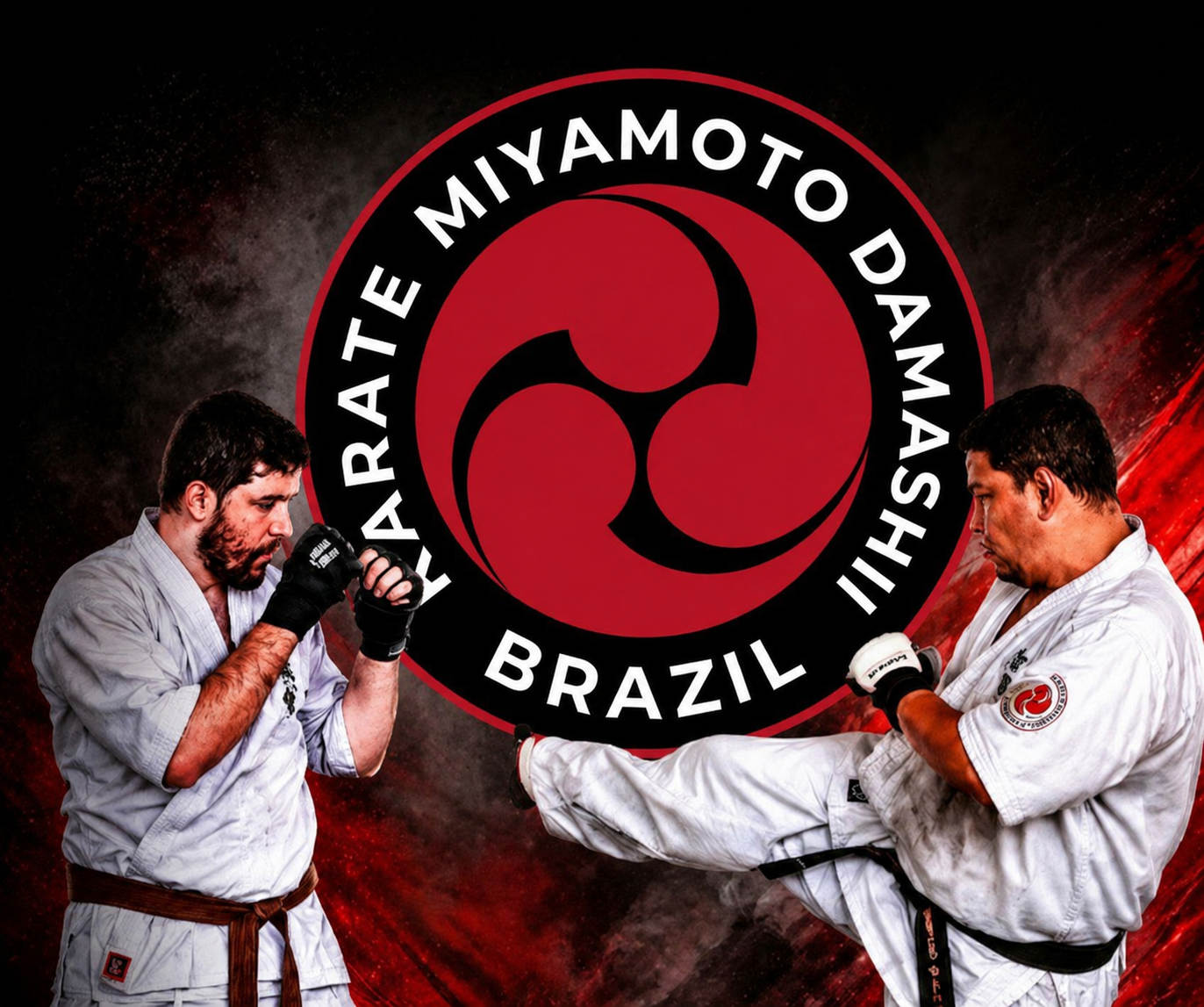 Karate Miyamoto Damashii — equipe em pose de combate